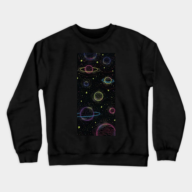 Space pattern Crewneck Sweatshirt by Dawaly